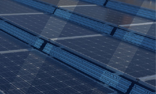 An array of solar panels